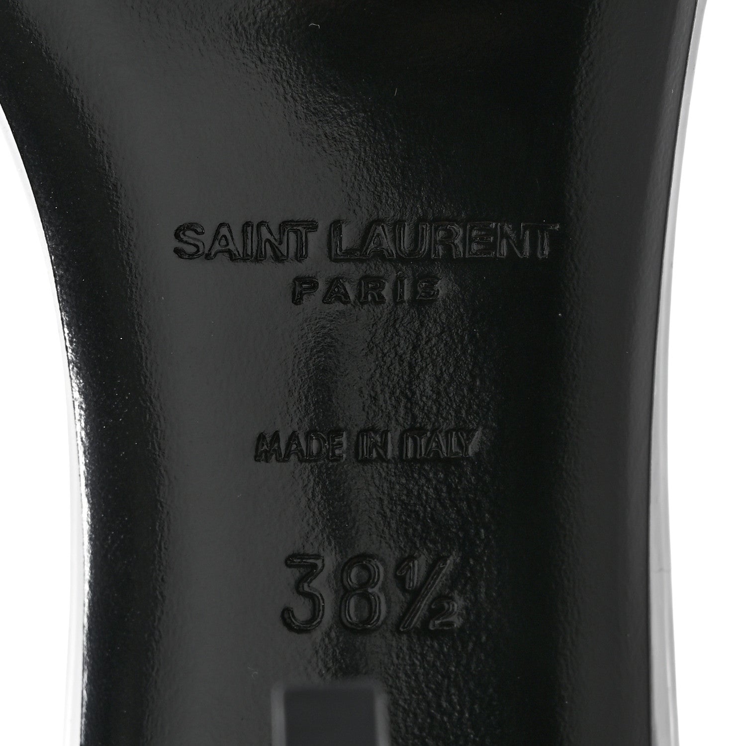 Saint Laurent Patent Calfskin Opyum 85 Sandals 38.5 Black 6 of 9