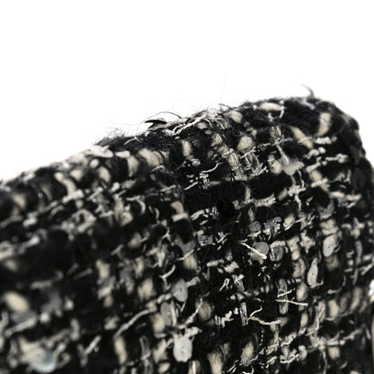 Chanel Sequin Tweed Single Flap Ecru Black 29 of 32