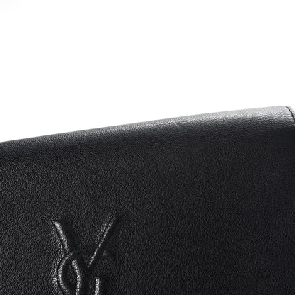 Saint Laurent Goatskin Monogram Large Belle De Jour Clutch Black 3 of 8