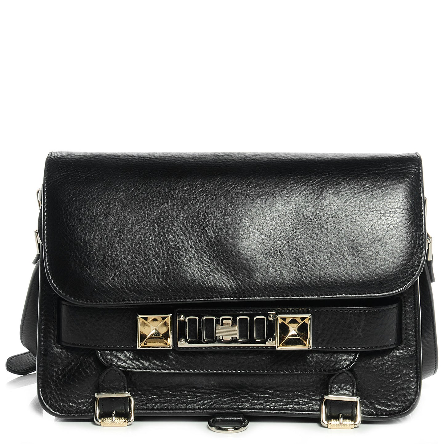 Leather PS11 Classic Shoulder Bag Black