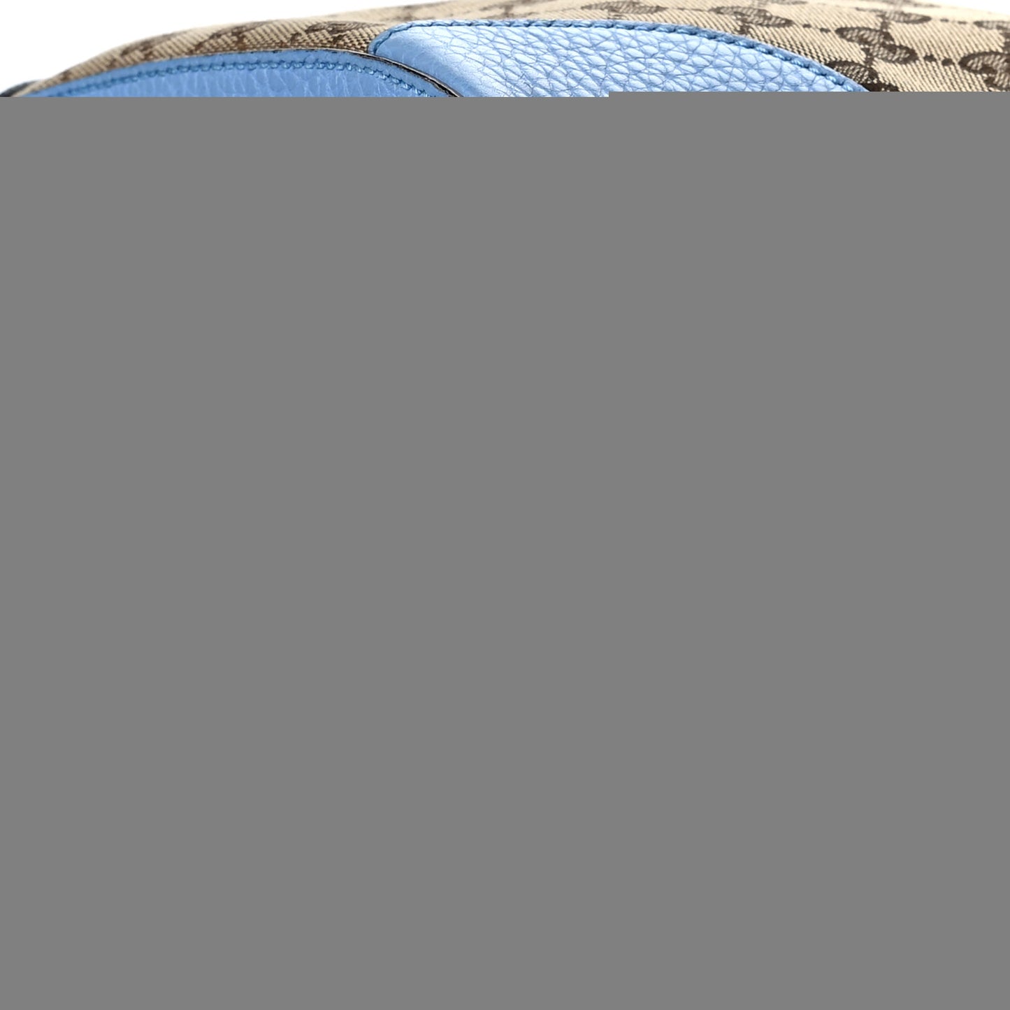 GG Monogram Calfskin Bucket Bag Blue