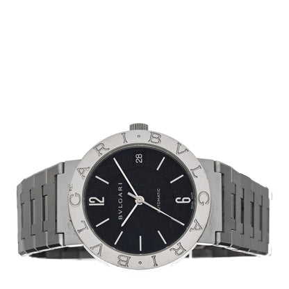 Bulgari Stainless Steel 33mm Automatic Watch Black 2 of 5
