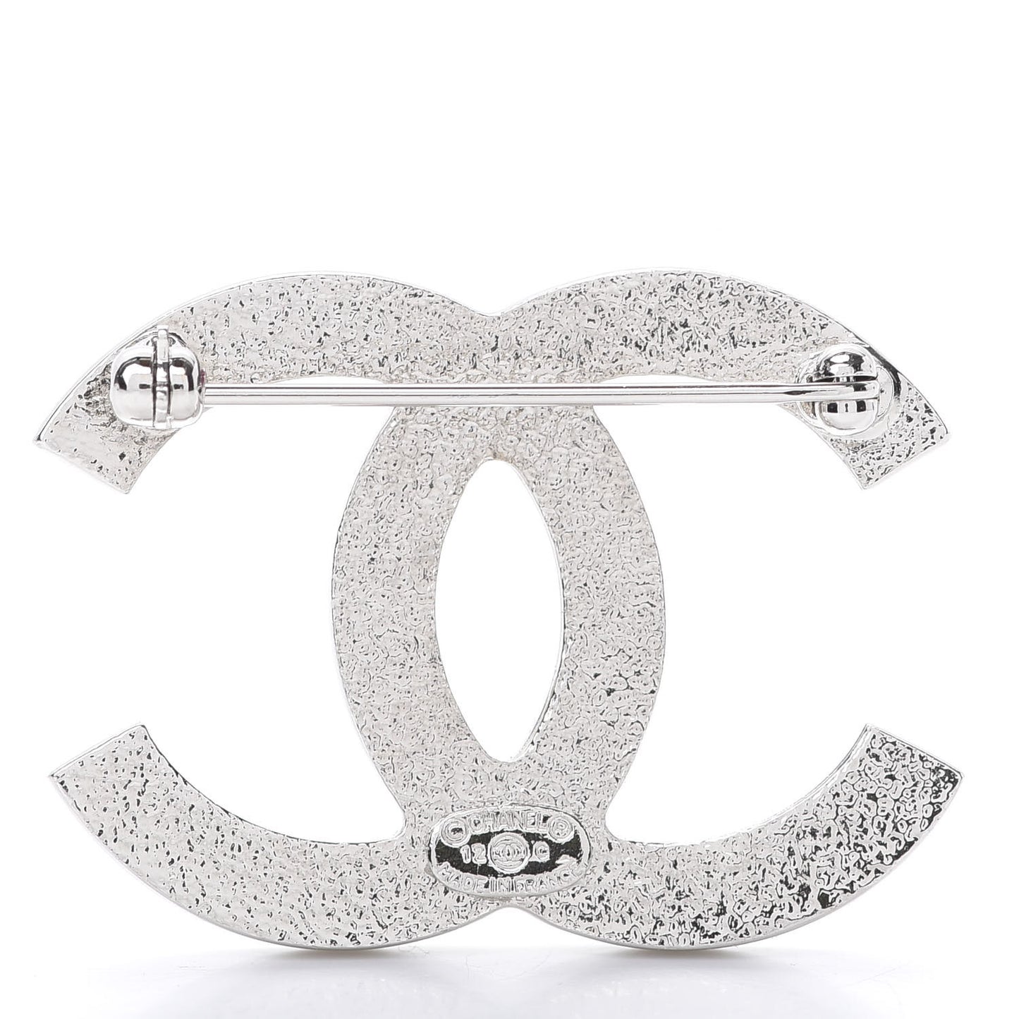 Crystal CC Brooch Silver
