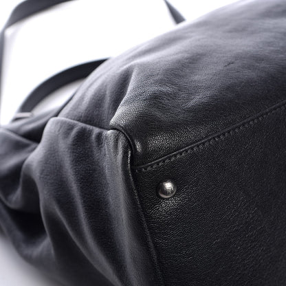 Fendi Goatskin Zucca Large Peekaboo Iconic Satchel Black Tobacco 12 of 13