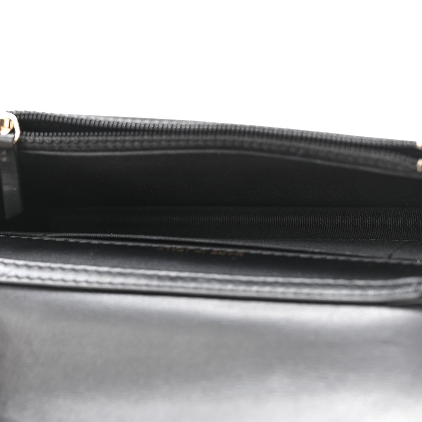 Caviar Quilted Boy Clutch With Chain Black
