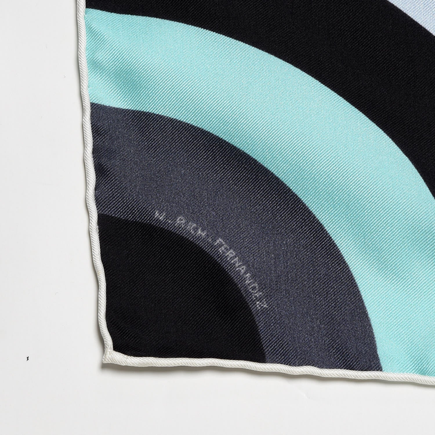 Hermes Silk Geant Marcelina Scarf 140 Bleu Nuit Turquoise Violet 4 of 6