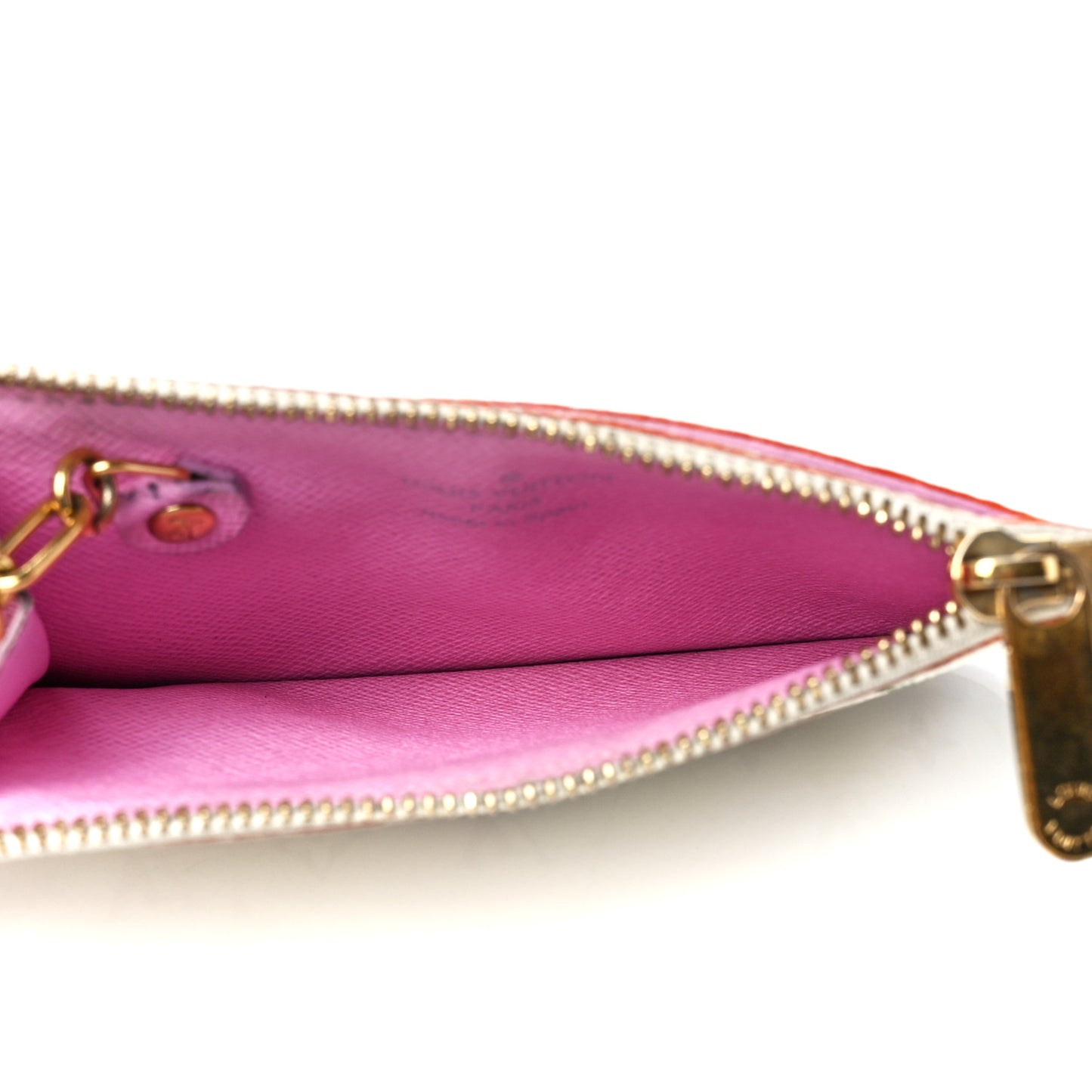 Monogram Multicolor Key Pouch White Litchi