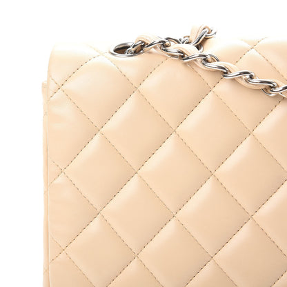 Chanel Lambskin Quilted Jumbo Single Flap Beige 12 of 13