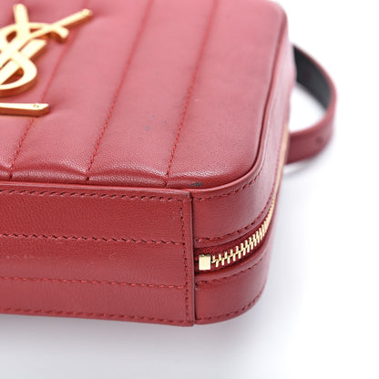 Saint Laurent Lambskin Matelasse Vicky Monogram Belt Bag Eros Red 11 of 12