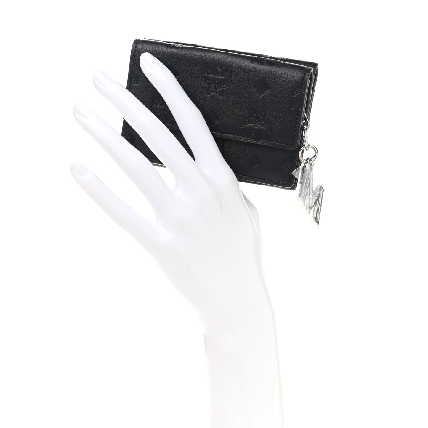 Calfskin Ottomar Monogram Tri-Fold Wallet Black