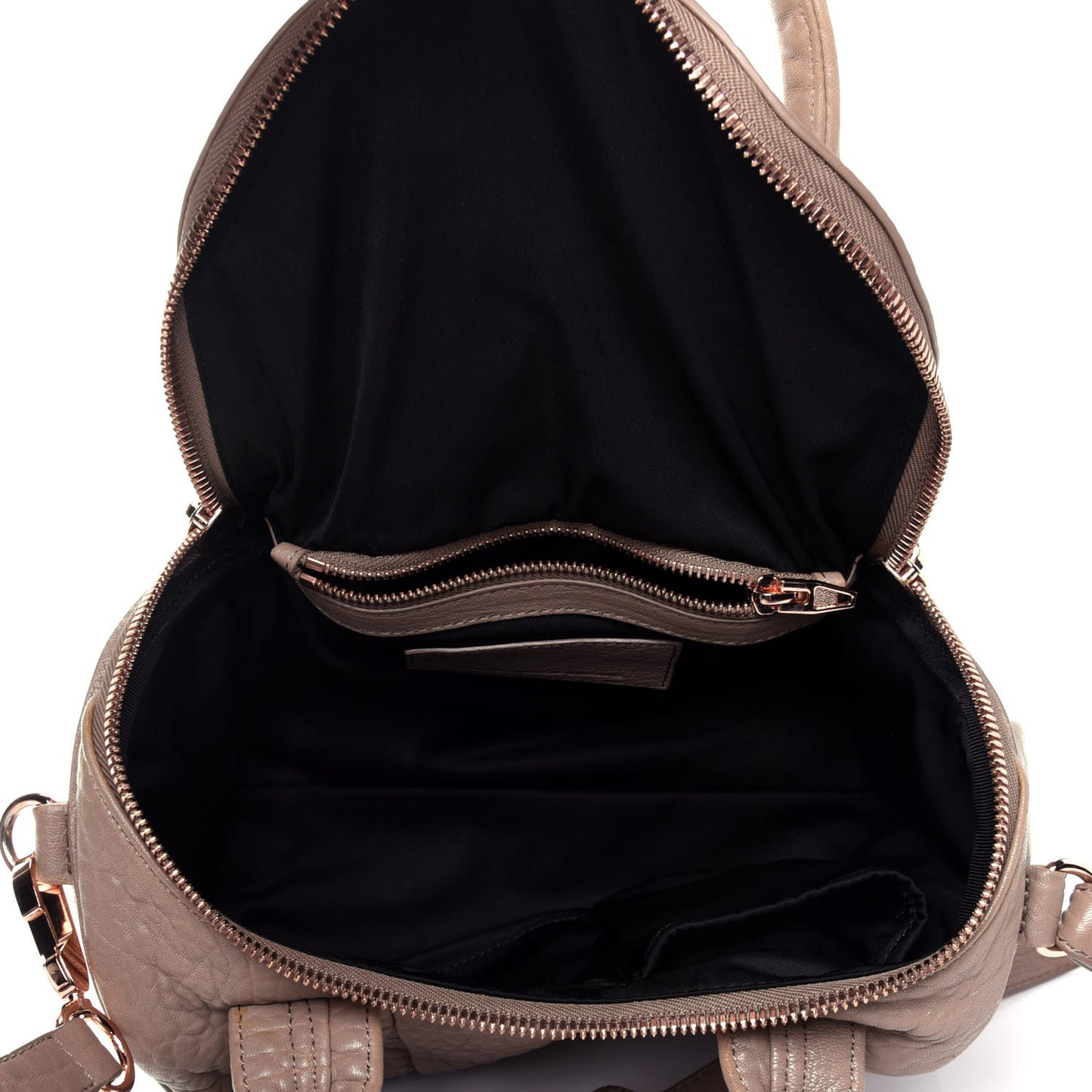 Pebbled Lambskin Rockie Latte Rose Gold Hardware