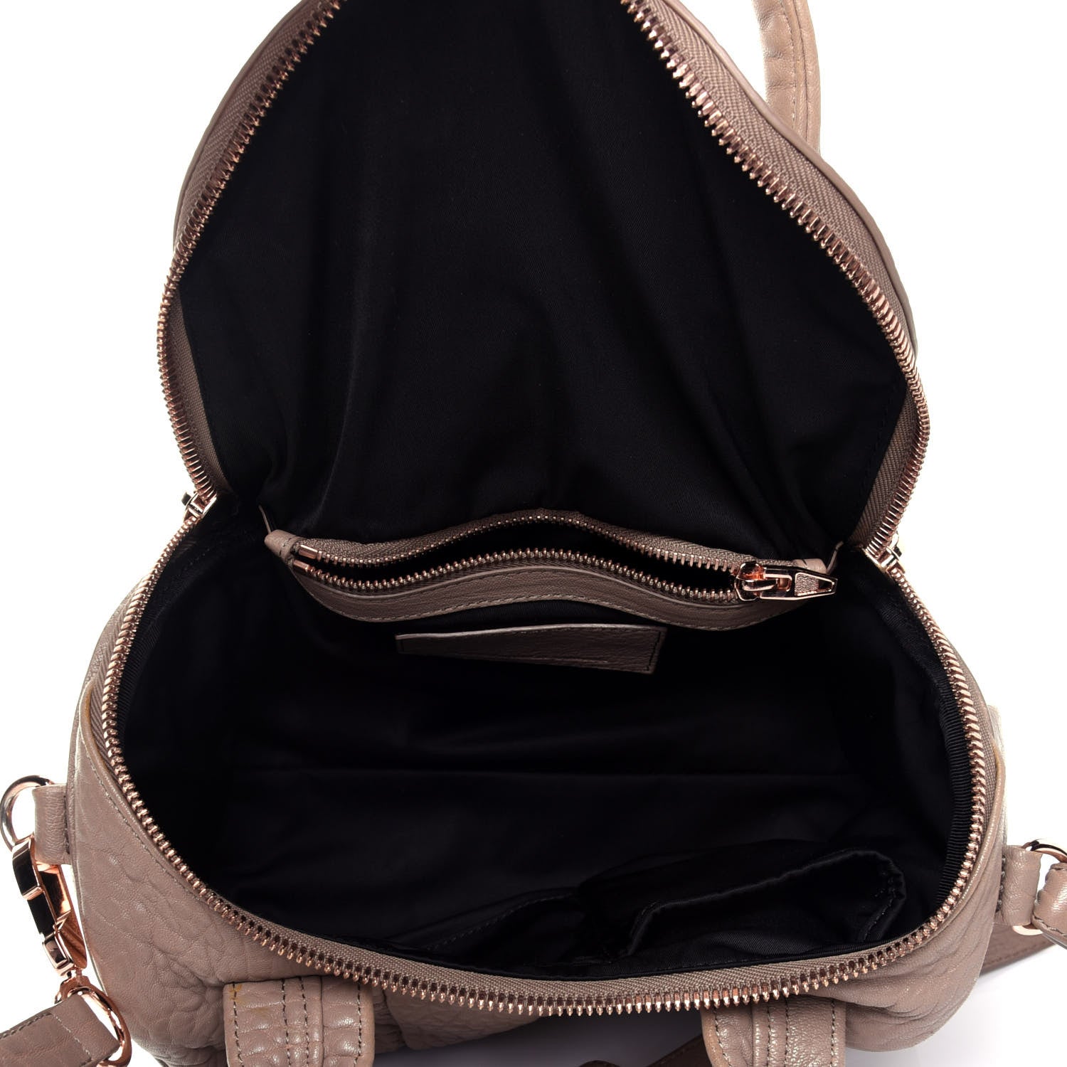 Alexander Wang Pebbled Lambskin Rockie Latte Rose Gold Hardware 4 of 9