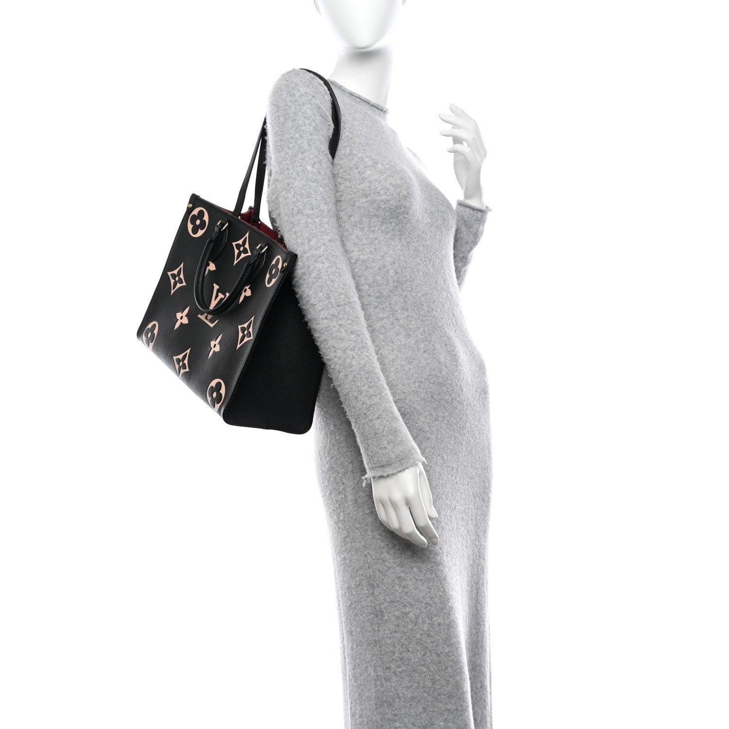 Louis Vuitton Empreinte Monogram Giant Onthego MM Black Beige 2 of 10