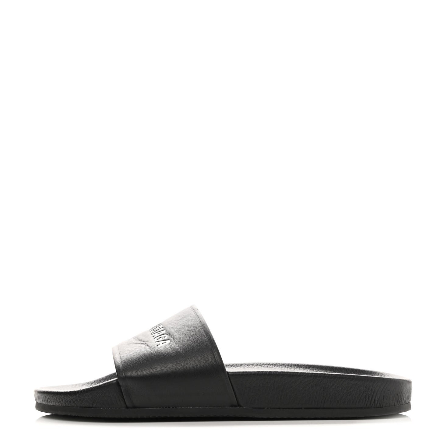 Nappa Logo Pool Slide Sandals 41 Black White