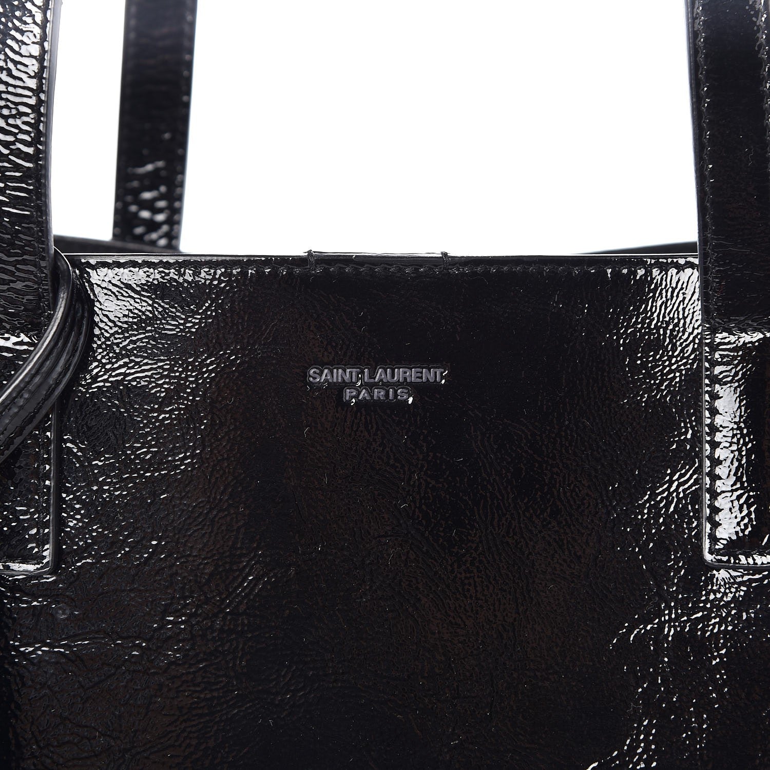 Saint Laurent Patent Calfskin Large Shopping Tote Black 9 of 9