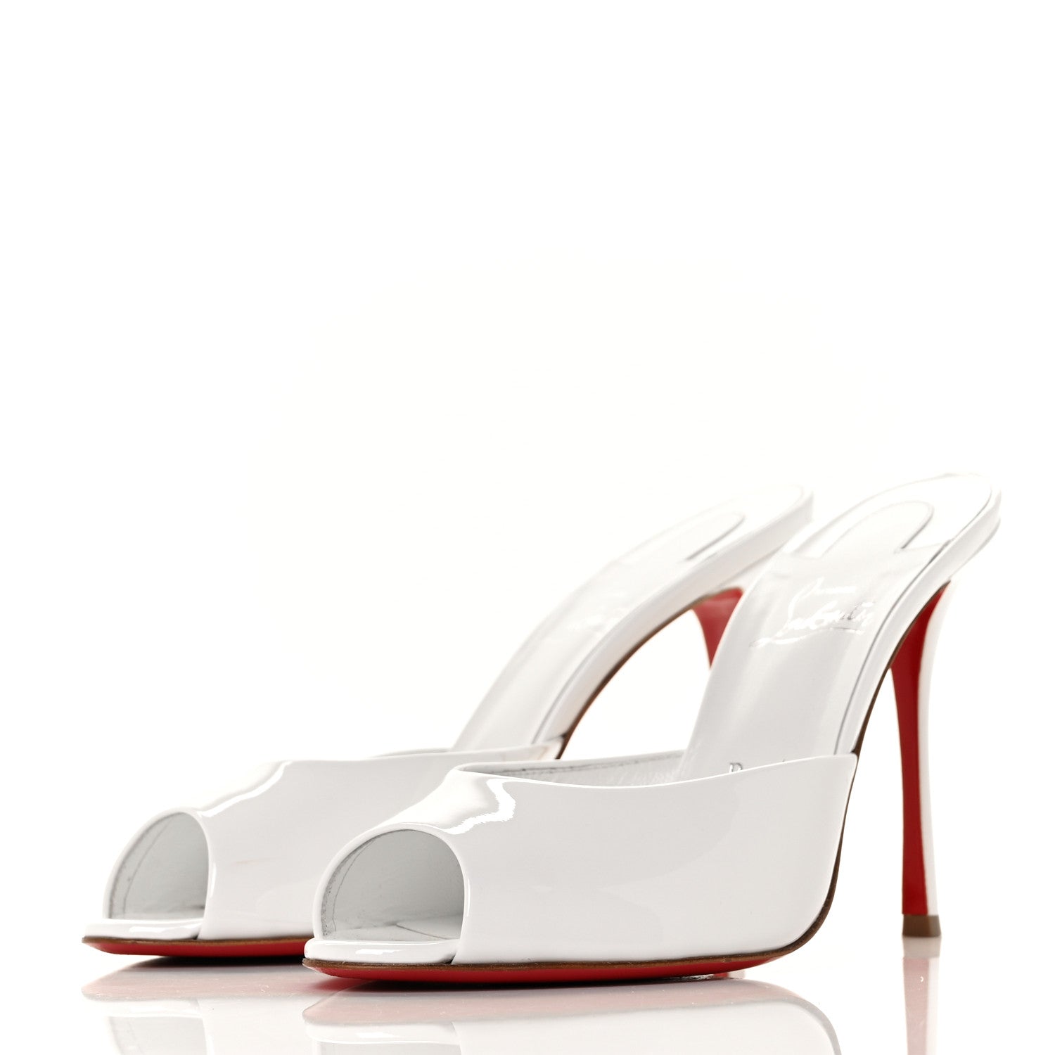 Christian Louboutin Patent Me Dolly 100 Sandals 40 White 3 of 9