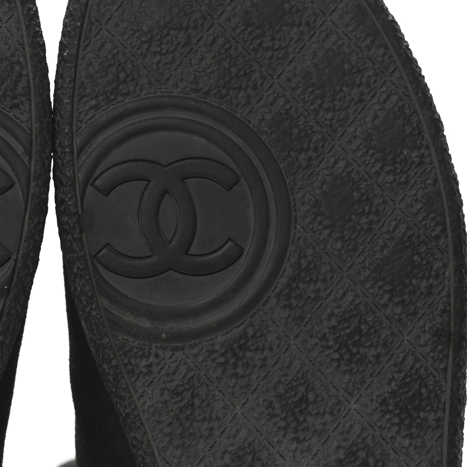 Chanel Suede Quilted High Boots 40 Black 7 of 8