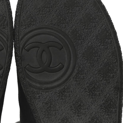 Chanel Suede Quilted High Boots 40 Black 7 of 8