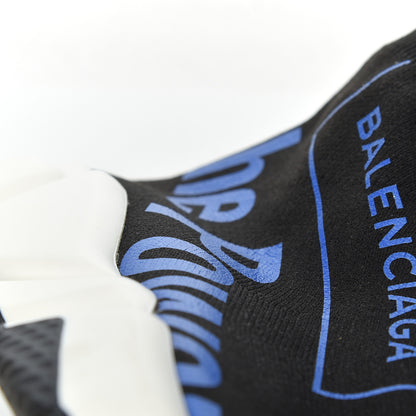 Balenciaga Neoprene Knit Power of Dreams Womens Speed Sneakers 38 Black Bleu 14 of 14