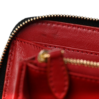 Burberry Haymarket Check Leather Zip Around Wallet Red 11 of 11