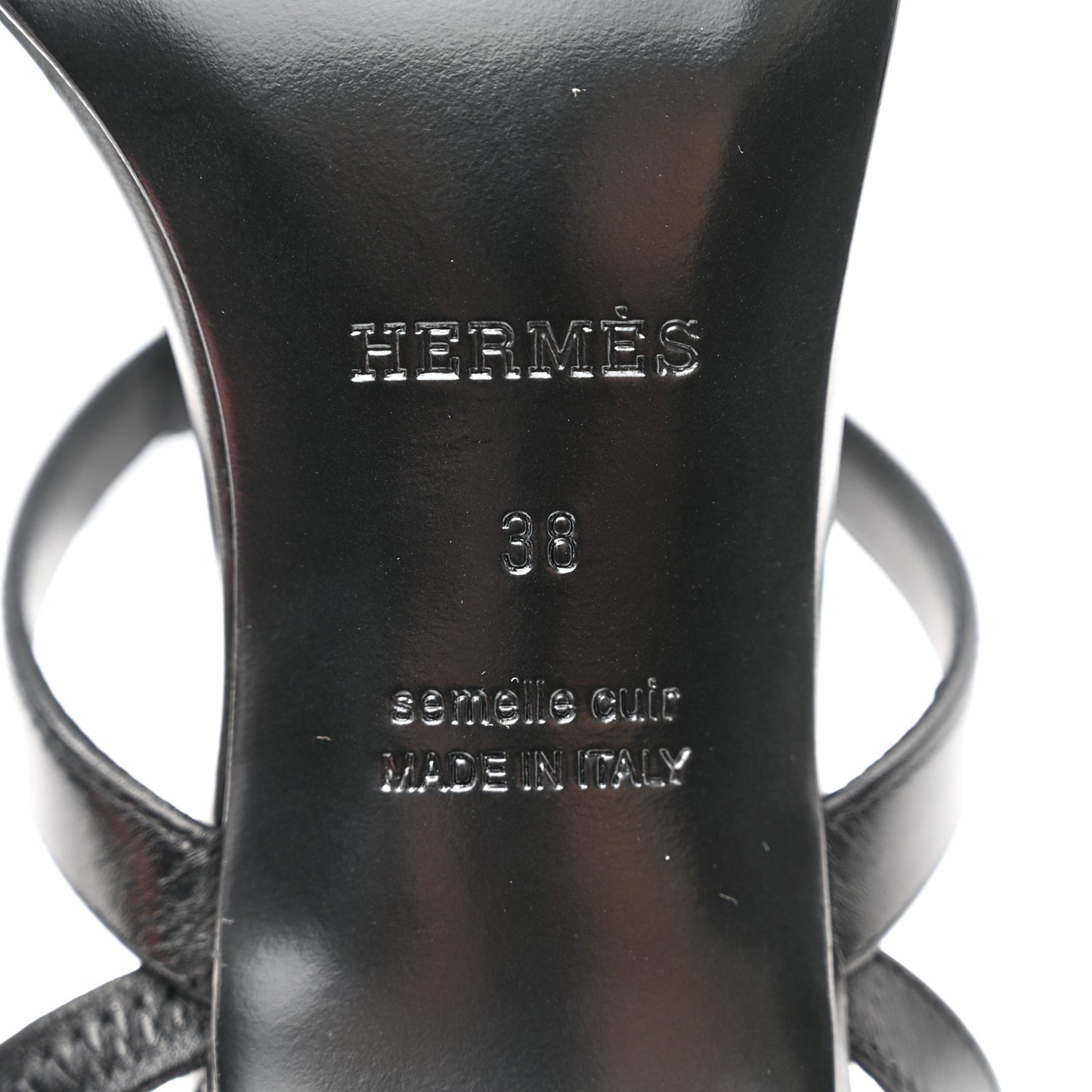 Calfskin Glamour 75 Sandals 38 Black