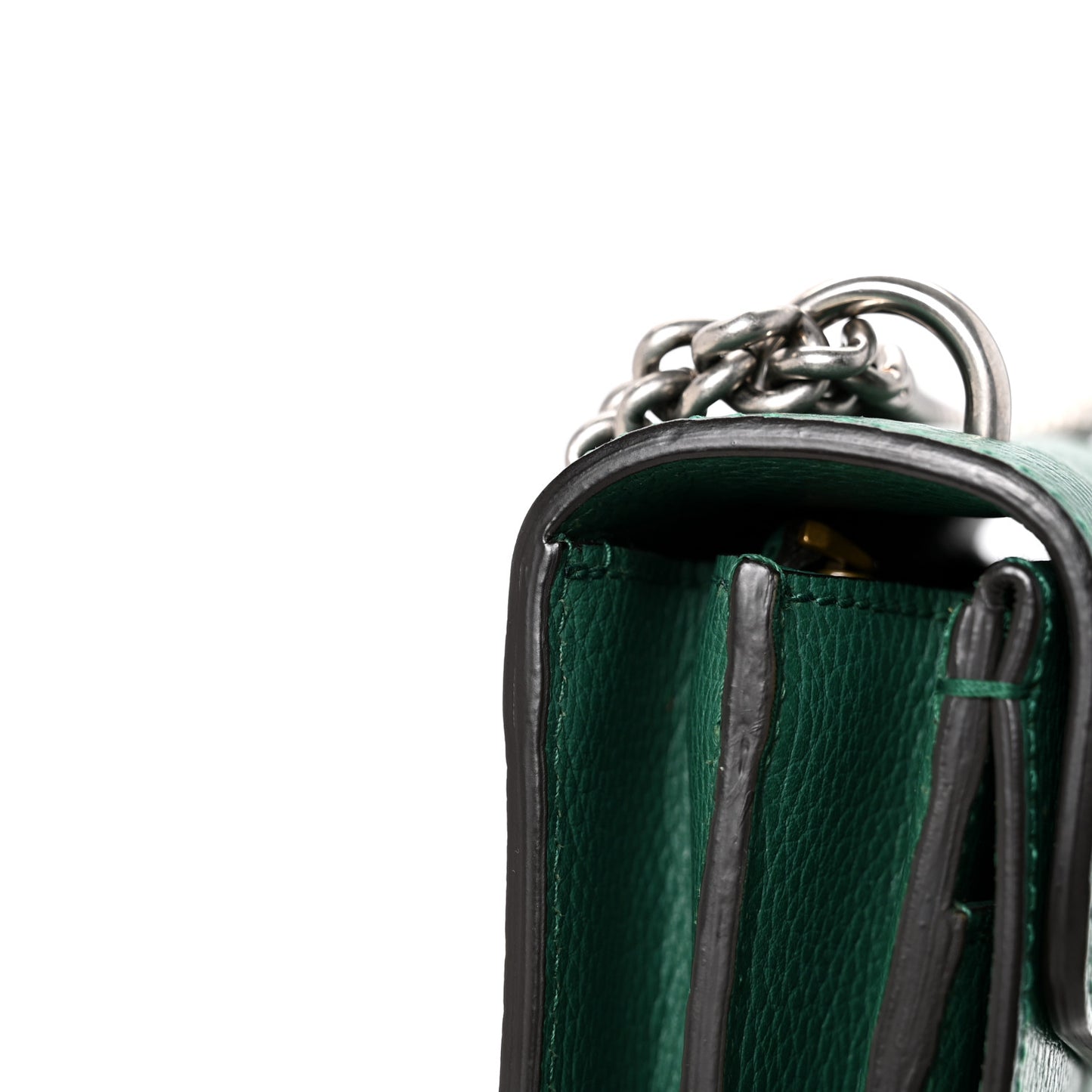 Pebbled Calfskin Small Dionysus Shoulder Bag Emerald
