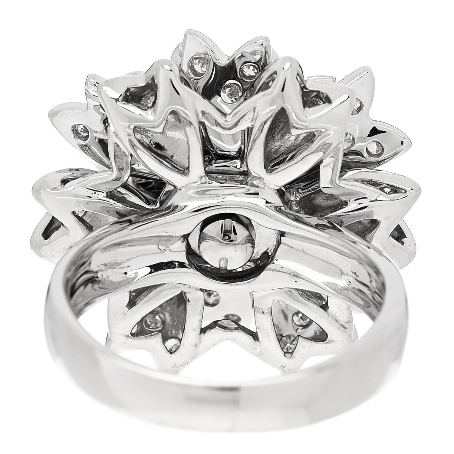 Parker & West by FASHIONPHILE 18K White Gold Diamond 1.10ctw Flower Ring 50 5.25 8 of 11