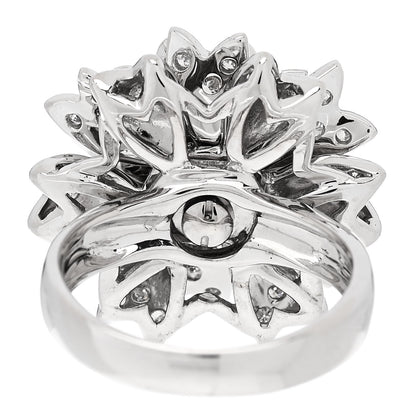 Parker & West by FASHIONPHILE 18K White Gold Diamond 1.10ctw Flower Ring 50 5.25 8 of 11