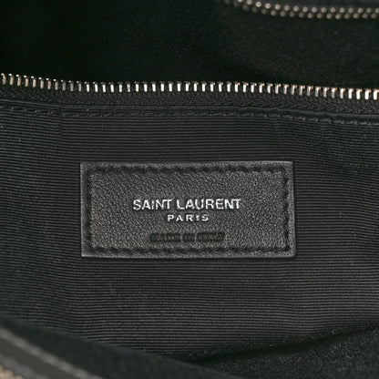 Saint Laurent Calfskin Y Quilted Monogram Small Loulou Shopper Grey 7 of 11
