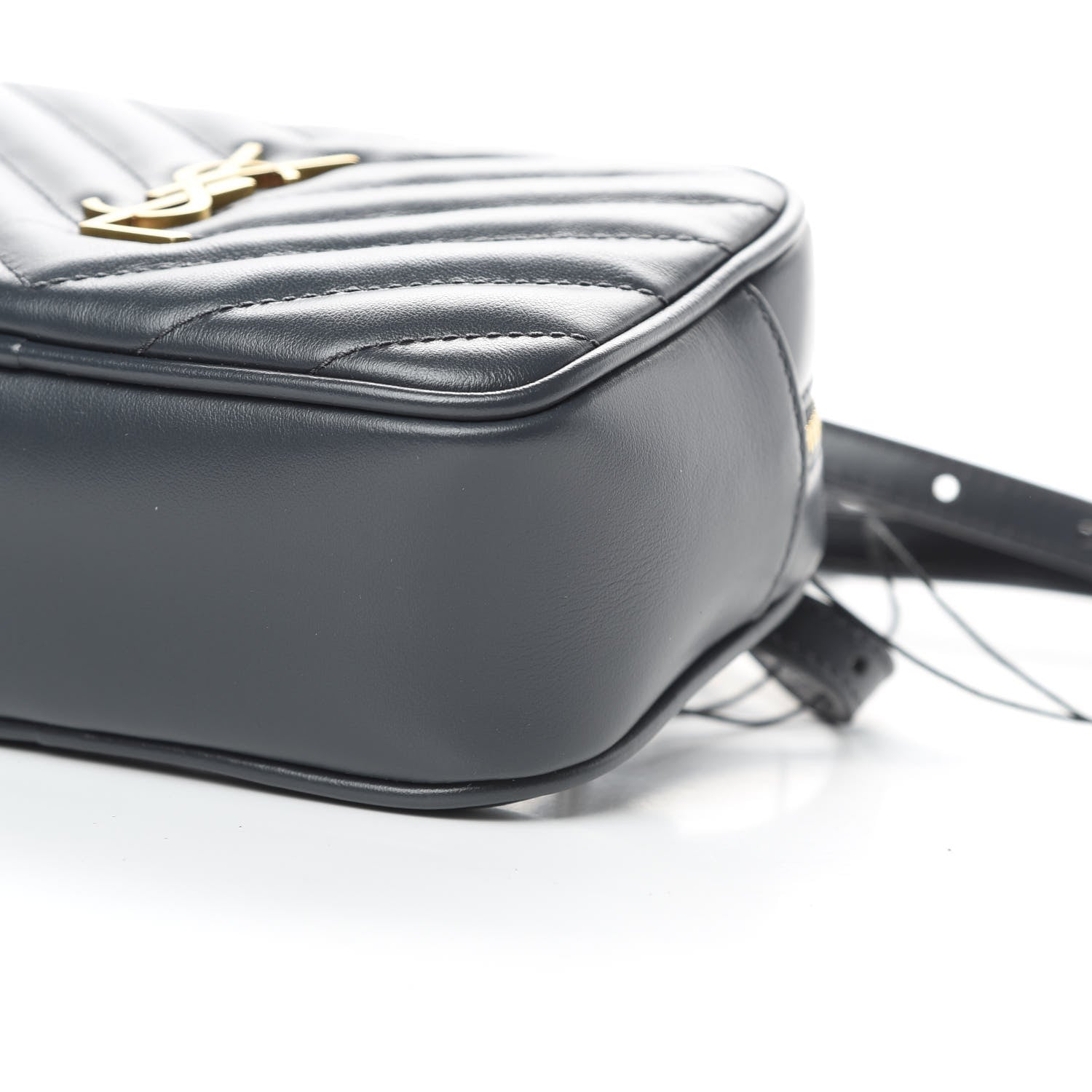 Saint Laurent Calfskin Matelasse Monogram Lou Belt Bag Smog 10 of 12