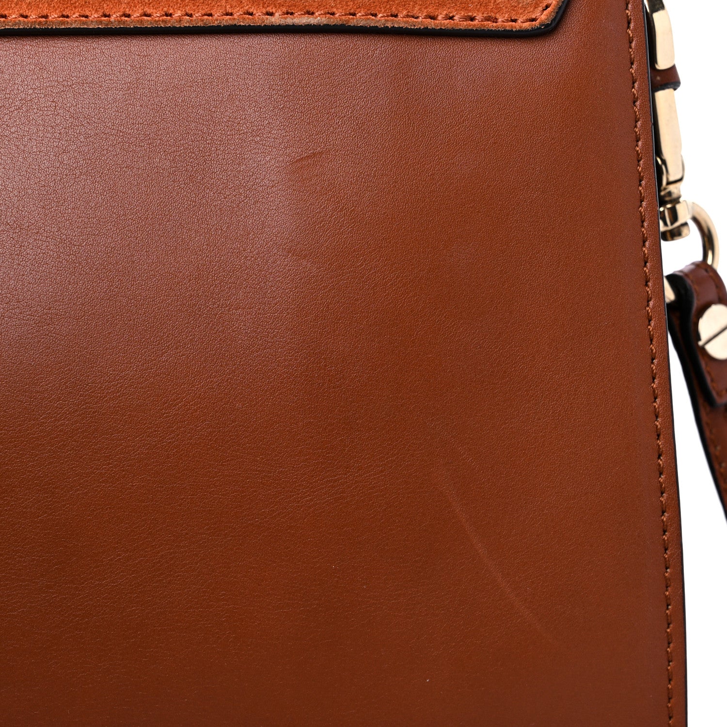 Chloe Suede Calfskin Medium Faye Shoulder Bag Tobacco 17 of 19