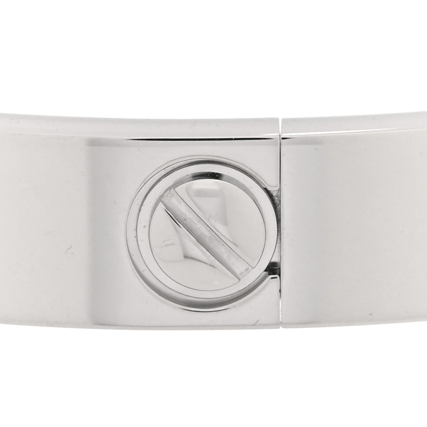 18K White Gold 4 Diamond Love Bracelet 17
