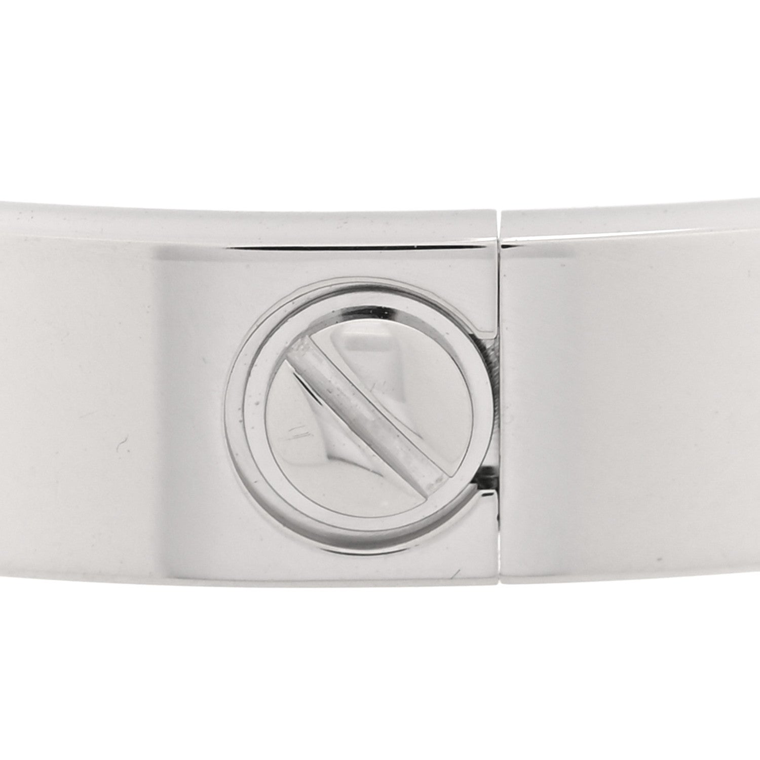 Cartier 18K White Gold 4 Diamond Love Bracelet 17 4 of 8
