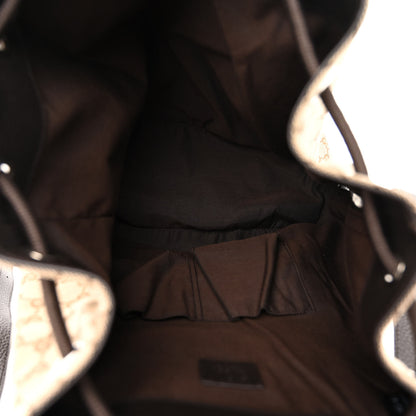 Gucci Monogram Dollar Calfskin O Drawstring Backpack Beige Ebony Testa di Moro Dark Chocolate 5 of 10