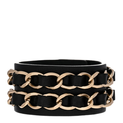 Chanel Lambskin CC Chain Turnlock Bracelet S Black 3 of 4