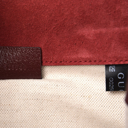 Gucci Suede Web Small Neo Vintage Double Flap Messenger Bag Romantic Cherry Chardonnay 13 of 16