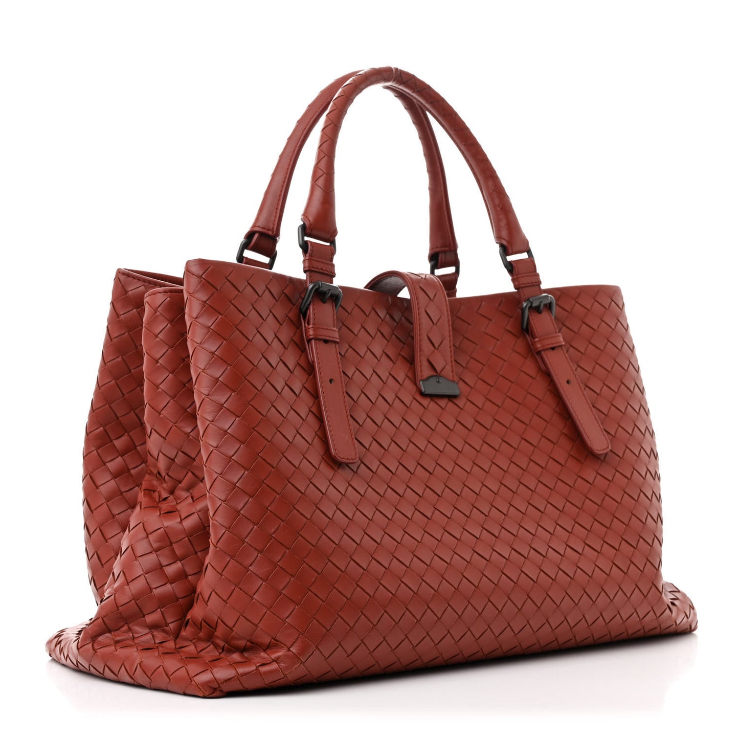 Nappa Intrecciato Medium Roma Tote Brique