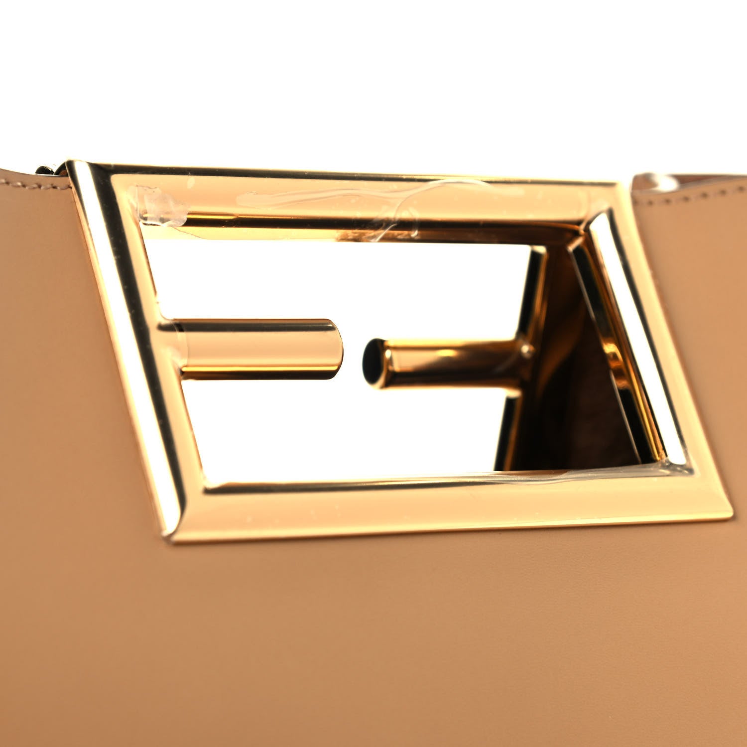 Fendi Vitello King Small Fendi Way Tote Miele Scuro 10 of 10