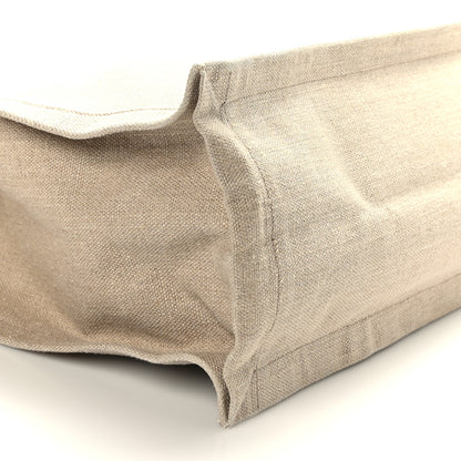 Saint Laurent Linen Calfskin Rive Gauche Tote Optic White 7 of 9