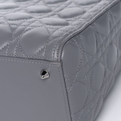 Christian Dior Lambskin Cannage Medium Lady Dior Crystal Strap Grey 13 of 16