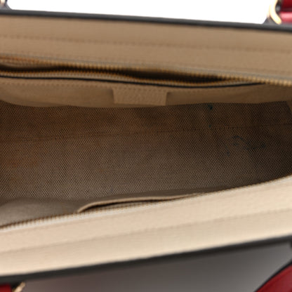 Gucci Dollar Calfskin Medium Soho Top Handle Satchel Blue Hibiscus Red Mystic White 5 of 11