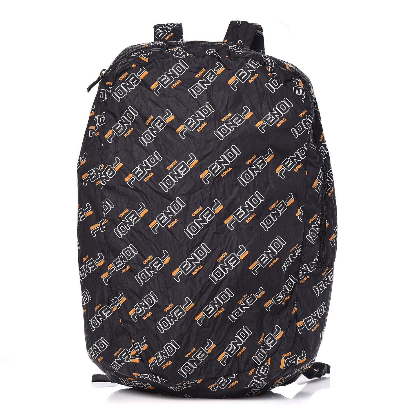 X FILA Calfskin Mania Backpack Help Bag Charm Black