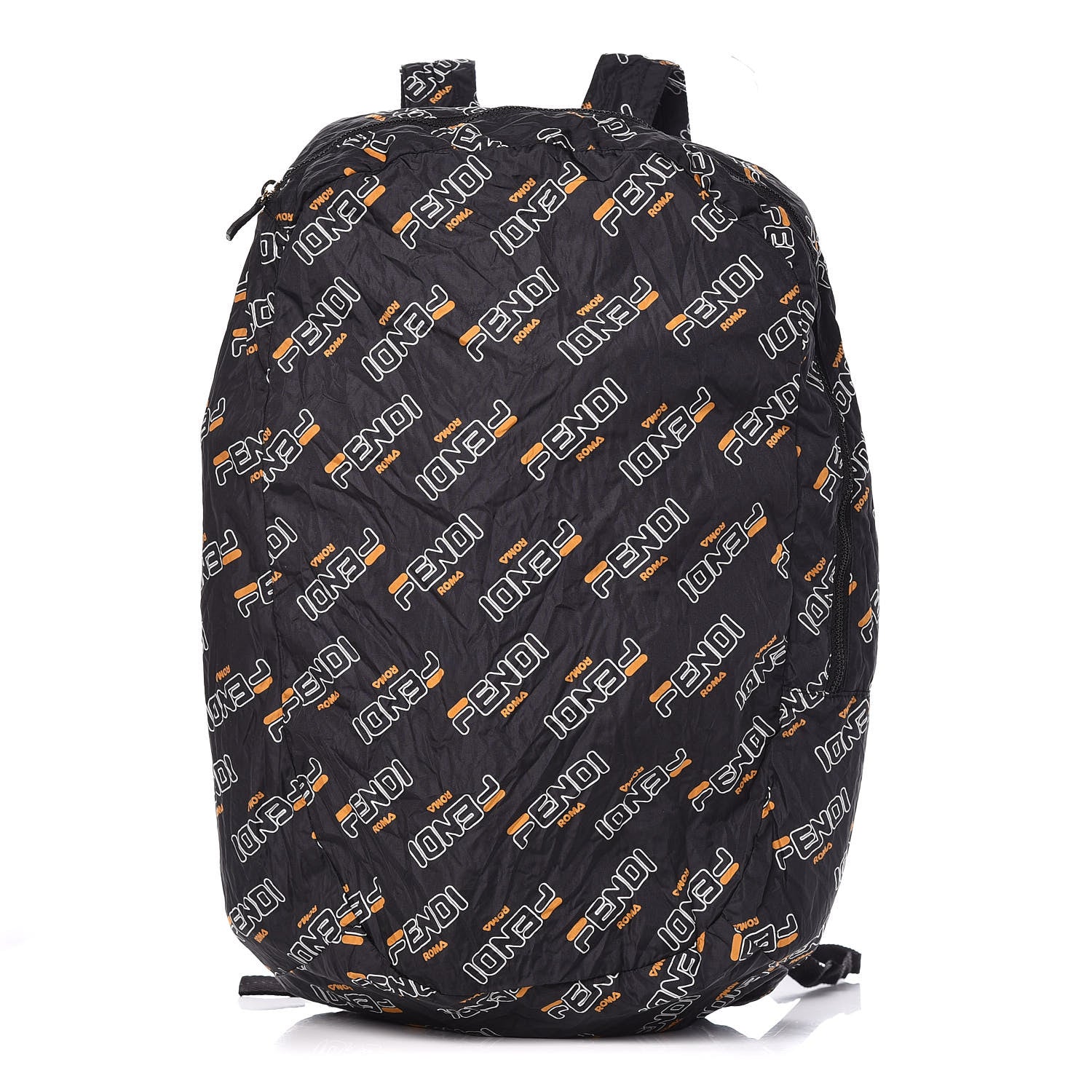 Fendi X FILA Calfskin Mania Backpack Help Bag Charm Black 8 of 12