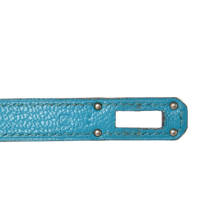 Hermes Chevre Mysore Kelly Longue Wallet Turquoise 7 of 8