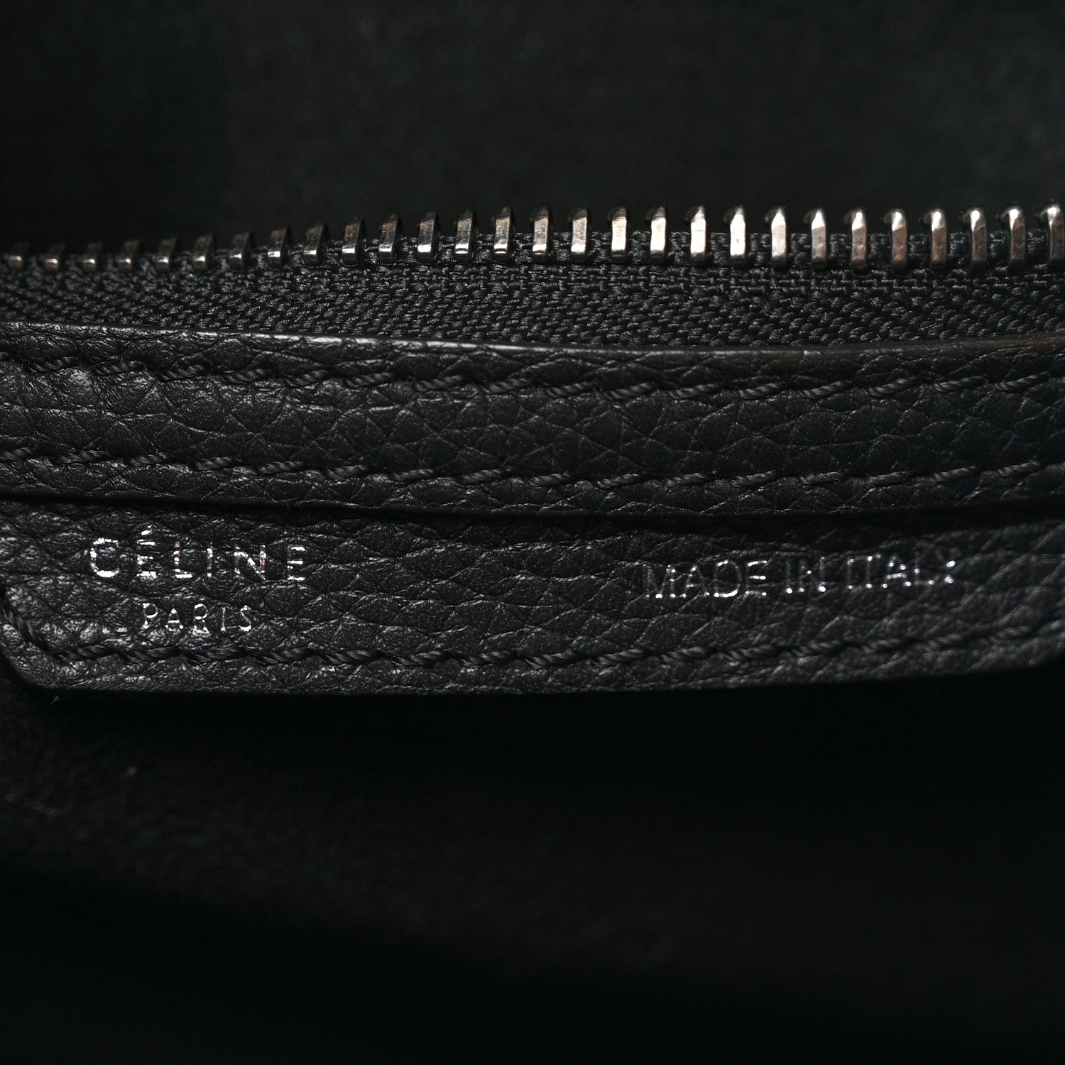 Celine Drummed Calfskin Micro Luggage Black Black 6 of 11