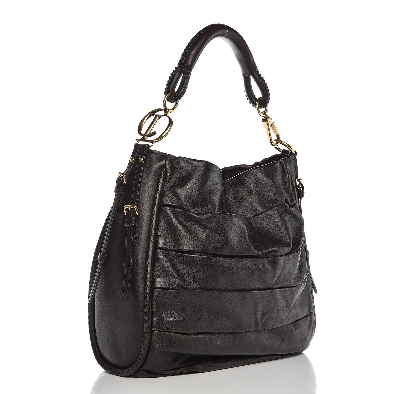 Christian Dior Lambskin Medium Libertine Hobo Brown 3 of 14