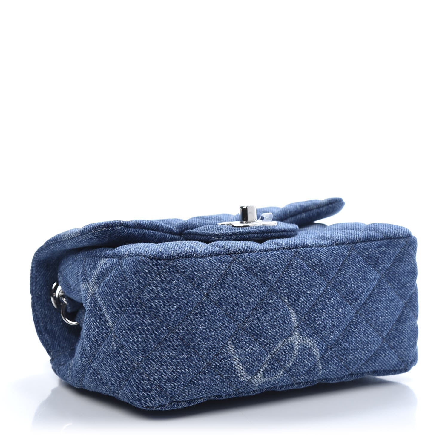 Chanel Denim CC Quilted Mini Square Flap Blue 4 of 11