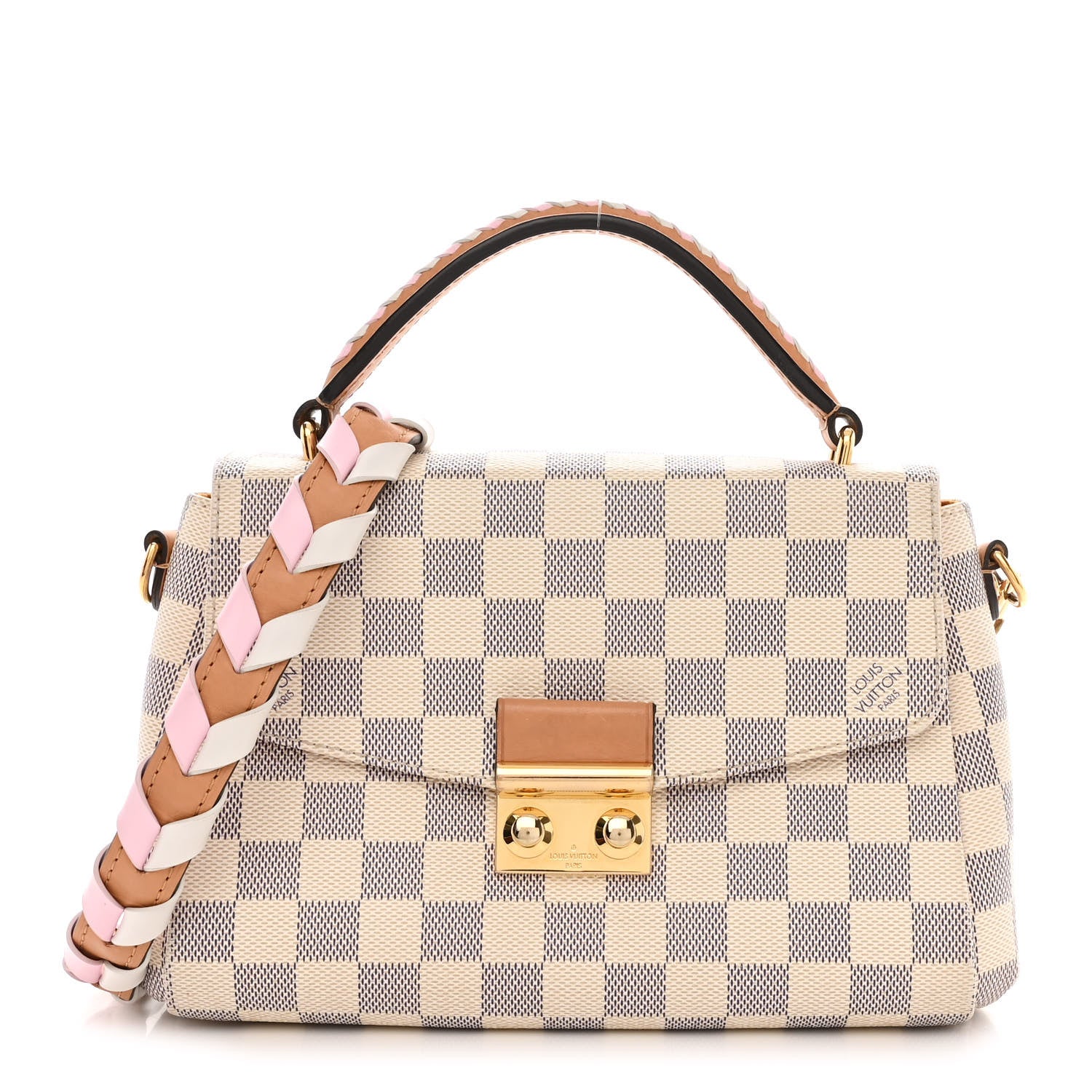 Louis Vuitton Damier Azur Braided Croisette Rose 1 of 12
