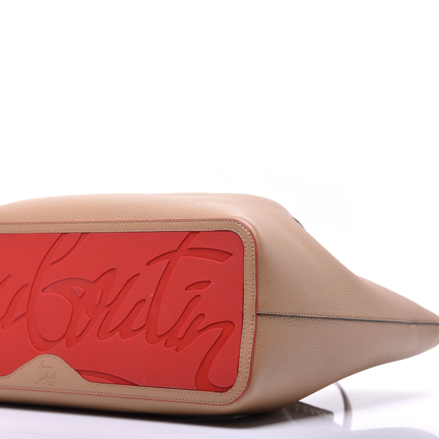 Christian Louboutin Calfskin Large Cabarock Spikes Tote Nude 8 of 10