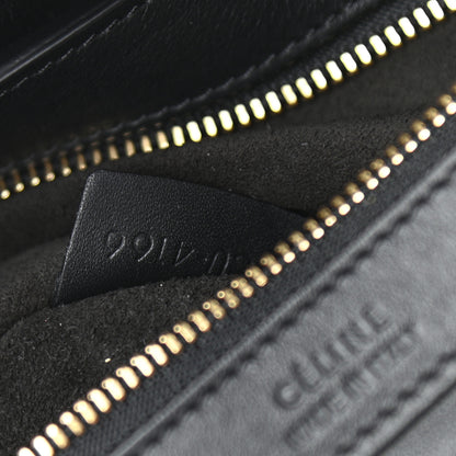 Celine Smooth Calfskin Suede Large Phantom Luggage Bi-Cabas Black Navy 7 of 12
